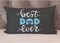Happy Father's Day Lumbar Pillow Cases Best Dad Ever Mustache Beard Calligraphy Blue Black White Decorative Throw Pillow Cover Rectangle Cushion Covers Cotton Linen 12x20 Inch for Men Women